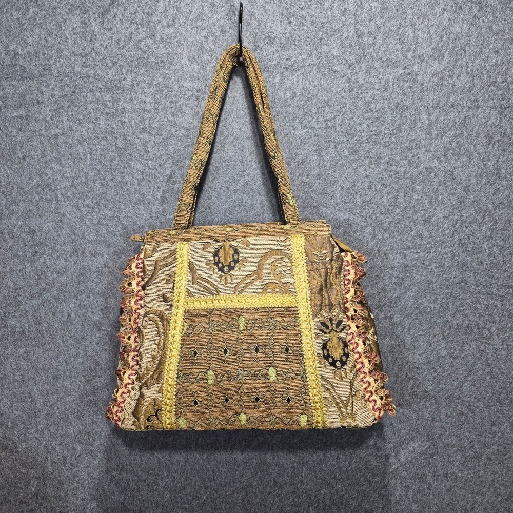 Vtg 80s Pristine Condition Tapestry Shoulder Bag Boho Whimsygoth Hippie